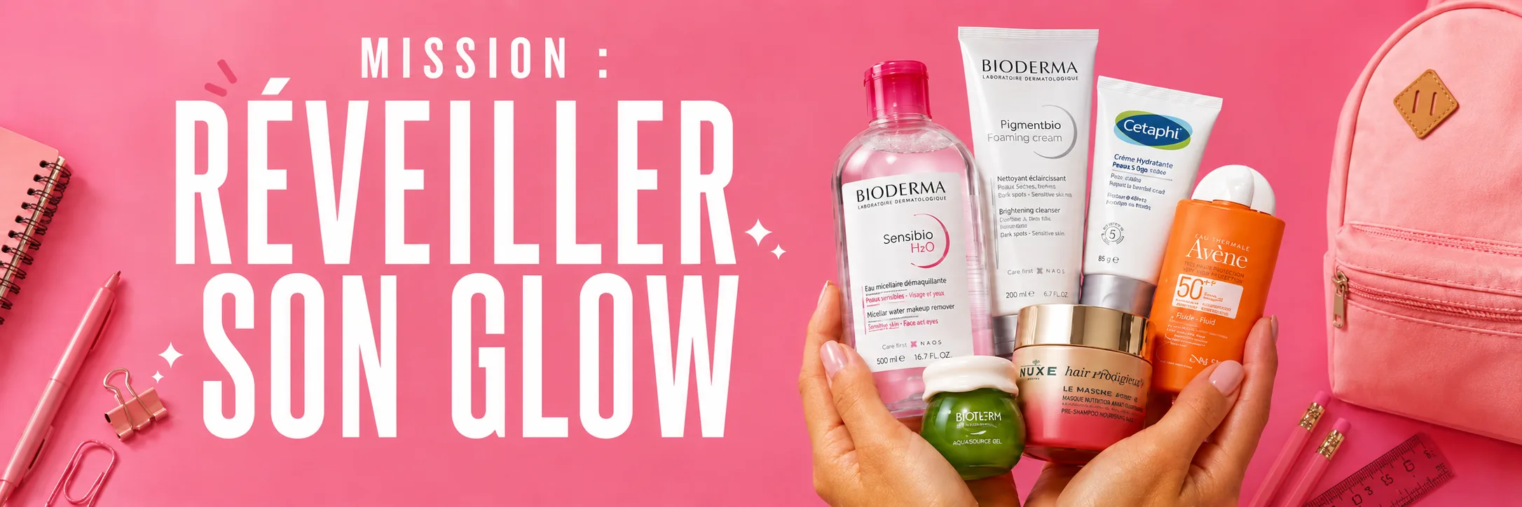 Glow ta rentrée — sélection soins visage Uriage, La Roche-Posay, Nuxe et ISDIN